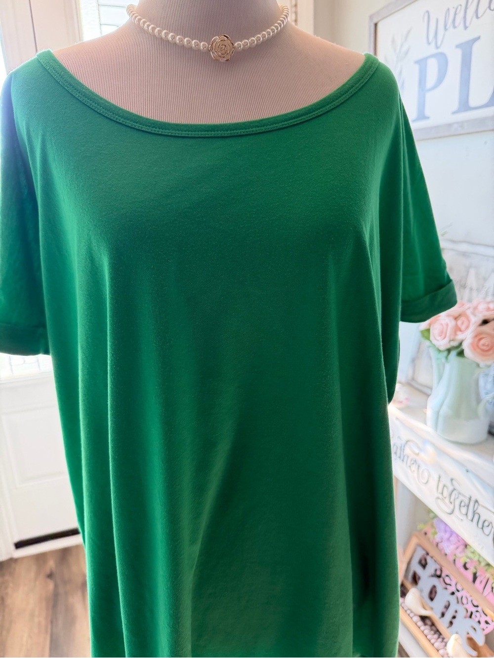 Cato Women's Emerald Green Boatneck Tunic - Picture 2 of 4